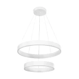 kelvo® VENOM KLV-101-0197 Κρεμαστό Φωτιστικό Οροφής LED 75W 7500lm 120° AC 220-240V IP20 Ρυθμιζόμενο Λευκό CCT με Χειριστήριο από 2700K έως 6000K Dimmable - Lumileds SMD Chip - Λευκό Ματ - Μ60 x Π60 x Υ40cm - 3 Χρόνια Εγγύηση