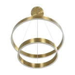 kelvo® VENOM KLV-101-0198 Κρεμαστό Φωτιστικό Οροφής LED 75W 7500lm 120° AC 220-240V IP20 Ρυθμιζόμενο Λευκό CCT με Χειριστήριο από 2700K έως 6000K Dimmable - Lumileds SMD Chip - Χρυσό Πλατίνα - Μ60 x Π60 x Υ40cm - 3 Χρόνια Εγγύηση