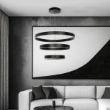 kelvo® VENOM KLV-101-0199 Κρεμαστό Φωτιστικό Οροφής LED 120W 12000lm 120° AC 220-240V IP20 Ρυθμιζόμενο Λευκό CCT με Χειριστήριο από 2700K έως 6000K Dimmable - Lumileds SMD Chip - Μαύρο Ματ - Μ80 x Π80 x Υ80cm - 3 Χρόνια Εγγύηση