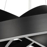 kelvo® VENOM KLV-101-0199 Κρεμαστό Φωτιστικό Οροφής LED 120W 12000lm 120° AC 220-240V IP20 Ρυθμιζόμενο Λευκό CCT με Χειριστήριο από 2700K έως 6000K Dimmable - Lumileds SMD Chip - Μαύρο Ματ - Μ80 x Π80 x Υ80cm - 3 Χρόνια Εγγύηση