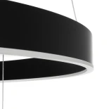 kelvo® VENOM KLV-101-0199 Κρεμαστό Φωτιστικό Οροφής LED 120W 12000lm 120° AC 220-240V IP20 Ρυθμιζόμενο Λευκό CCT με Χειριστήριο από 2700K έως 6000K Dimmable - Lumileds SMD Chip - Μαύρο Ματ - Μ80 x Π80 x Υ80cm - 3 Χρόνια Εγγύηση