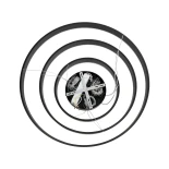 kelvo® VENOM KLV-101-0199 Κρεμαστό Φωτιστικό Οροφής LED 120W 12000lm 120° AC 220-240V IP20 Ρυθμιζόμενο Λευκό CCT με Χειριστήριο από 2700K έως 6000K Dimmable - Lumileds SMD Chip - Μαύρο Ματ - Μ80 x Π80 x Υ80cm - 3 Χρόνια Εγγύηση