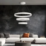 kelvo® VENOM KLV-101-0200 Κρεμαστό Φωτιστικό Οροφής LED 120W 12000lm 120° AC 220-240V IP20 Ρυθμιζόμενο Λευκό CCT με Χειριστήριο από 2700K έως 6000K Dimmable - Lumileds SMD Chip - Λευκό Ματ - Μ80 x Π80 x Υ80cm - 3 Χρόνια Εγγύηση