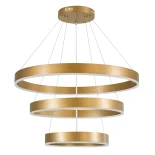 kelvo® VENOM KLV-101-0201 Κρεμαστό Φωτιστικό Οροφής LED 120W 12000lm 120° AC 220-240V IP20 Ρυθμιζόμενο Λευκό CCT με Χειριστήριο από 2700K έως 6000K Dimmable - Lumileds SMD Chip - Χρυσό Πλατίνα - Μ80 x Π80 x Υ80cm - 3 Χρόνια Εγγύηση