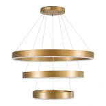 kelvo® VENOM KLV-101-0201 Κρεμαστό Φωτιστικό Οροφής LED 120W 12000lm 120° AC 220-240V IP20 Ρυθμιζόμενο Λευκό CCT με Χειριστήριο από 2700K έως 6000K Dimmable - Lumileds SMD Chip - Χρυσό Πλατίνα - Μ80 x Π80 x Υ80cm - 3 Χρόνια Εγγύηση