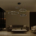 kelvo® VENOM KLV-101-0202 Κρεμαστό Φωτιστικό Οροφής LED 150W 15000lm 120° AC 220-240V IP20 Ρυθμιζόμενο Λευκό CCT με Χειριστήριο από 2700K έως 6000K Dimmable - Lumileds SMD Chip - Μαύρο Ματ - Μ150 x Π90 x Υ60cm - 3 Χρόνια Εγγύηση