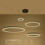 kelvo® VENOM KLV-101-0202 Κρεμαστό Φωτιστικό Οροφής LED 150W 15000lm 120° AC 220-240V IP20 Ρυθμιζόμενο Λευκό CCT με Χειριστήριο από 2700K έως 6000K Dimmable - Lumileds SMD Chip - Μαύρο Ματ - Μ150 x Π90 x Υ60cm - 3 Χρόνια Εγγύηση