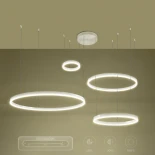 kelvo® VENOM KLV-101-0203 Κρεμαστό Φωτιστικό Οροφής LED 150W 15000lm 120° AC 220-240V IP20 Ρυθμιζόμενο Λευκό CCT με Χειριστήριο από 2700K έως 6000K Dimmable - Lumileds SMD Chip - Λευκό Ματ - Μ150 x Π90 x Υ60cm - 3 Χρόνια Εγγύηση