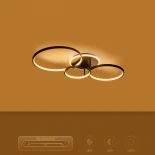 kelvo® NEMESIS KLV-101-0205 Φωτιστικό Οροφής LED 98W 9800lm 360° AC 220-240V IP20 Ρυθμιζόμενο Λευκό CCT με Χειριστήριο από 2700K έως 6000K Dimmable - Lumileds SMD Chip - Μαύρο Ματ - Μ89 x Π60 x Υ19cm - 3 Χρόνια Εγγύηση