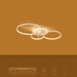 kelvo® NEMESIS KLV-101-0206 Φωτιστικό Οροφής LED 98W 9800lm 360° AC 220-240V IP20 Ρυθμιζόμενο Λευκό CCT με Χειριστήριο από 2700K έως 6000K Dimmable - Lumileds SMD Chip - Λευκό Ματ - Μ89 x Π60 x Υ19cm - 3 Χρόνια Εγγύηση