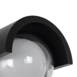 kelvo® NEXA KLV-101-0254 Φωτιστικό Τοίχου / Απλίκα LED 6W 360lm 180° AC 220-240V Αδιάβροχο IP65 Πολύχρωμο RGB+WW Dimmable SPI/TTL Protocol IC UCS512 - Sanan SMD Chip & TÜV SÜD Driver - Μαύρο Ματ - Μ11 x Π9 x Υ11cm - 5 Χρόνια Εγγύηση