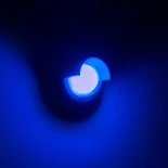 kelvo® NEXA KLV-101-0253 Φωτιστικό Τοίχου / Απλίκα LED 6W 360lm 180° AC 220-240V Αδιάβροχο IP65 Μπλε - Sanan SMD Chip & TÜV SÜD Driver - Μαύρο Ματ - Μ11 x Π9 x Υ11cm - 5 Χρόνια Εγγύηση