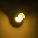 kelvo® NEXA KLV-101-0254 Φωτιστικό Τοίχου / Απλίκα LED 6W 360lm 180° AC 220-240V Αδιάβροχο IP65 Πολύχρωμο RGB+WW Dimmable SPI/TTL Protocol IC UCS512 - Sanan SMD Chip & TÜV SÜD Driver - Μαύρο Ματ - Μ11 x Π9 x Υ11cm - 5 Χρόνια Εγγύηση