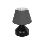 GLOBOSTAR® MICKEY 204-0059 Μοντέρνο Επιτραπέζιο Φωτιστικό Πορτατίφ με Ντουί 1 x E27 AC 220-240V IP20 - Μαύρο - Μ22 x Π22 x Υ30cm