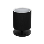 GLOBOSTAR® MINNIE 204-0063 Μοντέρνο Επιτραπέζιο Φωτιστικό Πορτατίφ με Ντουί 1 x E14 AC 220-240V IP20 - Μαύρο - Μ15 x Π15 x Υ21cm
