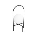 GLOBOSTAR® SPIDY 204-0139 Μοντέρνο Επιτραπέζιο Φωτιστικό Πορτατίφ με Ντουί 1 x E14 AC 220-240V IP20 - Μαύρο & Λευκό - Μ20 x Π20 x Υ37cm