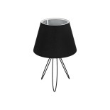 GLOBOSTAR® TRIP 204-0086 Μοντέρνο Επιτραπέζιο Φωτιστικό Πορτατίφ με Ντουί 1 x E27 AC 220-240V IP20 - Μαύρο - Μ22 x Π22 x Υ34cm