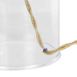 GLOBOSTAR® TRANS 204-0054 Μοντέρνο Επιτραπέζιο Φωτιστικό Πορτατίφ με Ντουί 1 x E27 AC 220-240V IP20 - Διάφανο & Μαύρο - Μ22 x Π22 x Υ34cm