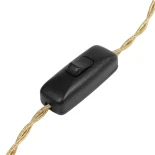 GLOBOSTAR® TRANS 204-0054 Μοντέρνο Επιτραπέζιο Φωτιστικό Πορτατίφ με Ντουί 1 x E27 AC 220-240V IP20 - Διάφανο & Μαύρο - Μ22 x Π22 x Υ34cm