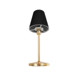 GLOBOSTAR® GLOSSY 204-0056 Μοντέρνο Επιτραπέζιο Φωτιστικό Πορτατίφ με Ντουί 1 x E14 AC 220-240V IP20 - Χρυσό & Μαύρο - Μ14 x Π14 x Υ36cm