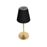 GLOBOSTAR® GLOSSY 204-0056 Μοντέρνο Επιτραπέζιο Φωτιστικό Πορτατίφ με Ντουί 1 x E14 AC 220-240V IP20 - Χρυσό & Μαύρο - Μ14 x Π14 x Υ36cm