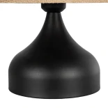 GLOBOSTAR® PYRAMID 204-0057 Μοντέρνο Επιτραπέζιο Φωτιστικό Πορτατίφ με Ντουί 1 x E27 AC 220-240V IP20 - Μαύρο & Μπεζ - Μ22 x Π22 x Υ30cm