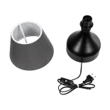 GLOBOSTAR® MICKEY 204-0059 Μοντέρνο Επιτραπέζιο Φωτιστικό Πορτατίφ με Ντουί 1 x E27 AC 220-240V IP20 - Μαύρο - Μ22 x Π22 x Υ30cm