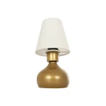 GLOBOSTAR® SWEET 204-0061 Μοντέρνο Επιτραπέζιο Φωτιστικό Πορτατίφ με Ντουί 1 x E27 AC 220-240V IP20 - Χρυσό & Μπεζ - Μ14 x Π14 x Υ25cm