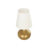 GLOBOSTAR® SWEET 204-0061 Μοντέρνο Επιτραπέζιο Φωτιστικό Πορτατίφ με Ντουί 1 x E27 AC 220-240V IP20 - Χρυσό & Μπεζ - Μ14 x Π14 x Υ25cm