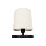 GLOBOSTAR® MINNIE 204-0062 Μοντέρνο Επιτραπέζιο Φωτιστικό Πορτατίφ με Ντουί 1 x E14 AC 220-240V IP20 - Μαύρο & Μπεζ - Μ15 x Π15 x Υ21cm
