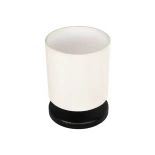 GLOBOSTAR® MINNIE 204-0062 Μοντέρνο Επιτραπέζιο Φωτιστικό Πορτατίφ με Ντουί 1 x E14 AC 220-240V IP20 - Μαύρο & Μπεζ - Μ15 x Π15 x Υ21cm