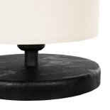 GLOBOSTAR® MINNIE 204-0062 Μοντέρνο Επιτραπέζιο Φωτιστικό Πορτατίφ με Ντουί 1 x E14 AC 220-240V IP20 - Μαύρο & Μπεζ - Μ15 x Π15 x Υ21cm