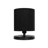 GLOBOSTAR® MINNIE 204-0063 Μοντέρνο Επιτραπέζιο Φωτιστικό Πορτατίφ με Ντουί 1 x E14 AC 220-240V IP20 - Μαύρο - Μ15 x Π15 x Υ21cm