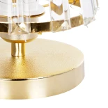 GLOBOSTAR® GLASSY 204-0064 Μοντέρνο Επιτραπέζιο Φωτιστικό Πορτατίφ με Ντουί 1 x E27 AC 220-240V IP20 - Χρυσό & Διάφανο - Μ18 x Π180 x Υ22cm