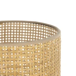 GLOBOSTAR® HARD 204-0065 Boho Επιτραπέζιο Φωτιστικό Πορτατίφ με Ντουί 1 x E14 AC 220-240V IP20 - Καφέ & Μπεζ - Μ15 x Π15 x Υ35cm