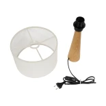 GLOBOSTAR® COBRA 204-0066 Μοντέρνο Επιτραπέζιο Φωτιστικό Πορτατίφ με Ντουί 1 x E27 AC 220-240V IP20 - Μπεζ & Λευκό - Μ24 x Π24 x Υ38cm