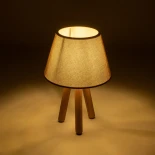 GLOBOSTAR® CAP 204-0067 Μοντέρνο Επιτραπέζιο Φωτιστικό Πορτατίφ με Ντουί 1 x E27 AC 220-240V IP20 - Καφέ & Μπεζ - Μ22 x Π22 x Υ33cm