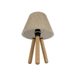 GLOBOSTAR® CAP 204-0067 Μοντέρνο Επιτραπέζιο Φωτιστικό Πορτατίφ με Ντουί 1 x E27 AC 220-240V IP20 - Καφέ & Μπεζ - Μ22 x Π22 x Υ33cm