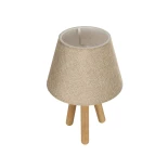 GLOBOSTAR® CAP 204-0067 Μοντέρνο Επιτραπέζιο Φωτιστικό Πορτατίφ με Ντουί 1 x E27 AC 220-240V IP20 - Καφέ & Μπεζ - Μ22 x Π22 x Υ33cm