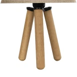 GLOBOSTAR® CAP 204-0067 Μοντέρνο Επιτραπέζιο Φωτιστικό Πορτατίφ με Ντουί 1 x E27 AC 220-240V IP20 - Καφέ & Μπεζ - Μ22 x Π22 x Υ33cm