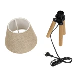 GLOBOSTAR® CAP 204-0067 Μοντέρνο Επιτραπέζιο Φωτιστικό Πορτατίφ με Ντουί 1 x E27 AC 220-240V IP20 - Καφέ & Μπεζ - Μ22 x Π22 x Υ33cm