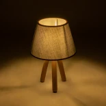 GLOBOSTAR® CAP 204-0068 Μοντέρνο Επιτραπέζιο Φωτιστικό Πορτατίφ με Ντουί 1 x E27 AC 220-240V IP20 - Καφέ & Μαύρο - Μ22 x Π22 x Υ33cm