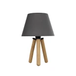 GLOBOSTAR® CAP 204-0068 Μοντέρνο Επιτραπέζιο Φωτιστικό Πορτατίφ με Ντουί 1 x E27 AC 220-240V IP20 - Καφέ & Μαύρο - Μ22 x Π22 x Υ33cm