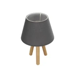 GLOBOSTAR® CAP 204-0068 Μοντέρνο Επιτραπέζιο Φωτιστικό Πορτατίφ με Ντουί 1 x E27 AC 220-240V IP20 - Καφέ & Μαύρο - Μ22 x Π22 x Υ33cm