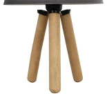 GLOBOSTAR® CAP 204-0068 Μοντέρνο Επιτραπέζιο Φωτιστικό Πορτατίφ με Ντουί 1 x E27 AC 220-240V IP20 - Καφέ & Μαύρο - Μ22 x Π22 x Υ33cm