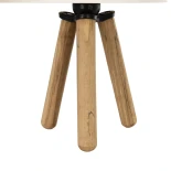 GLOBOSTAR® CAP 204-0069 Μοντέρνο Επιτραπέζιο Φωτιστικό Πορτατίφ με Ντουί 1 x E27 AC 220-240V IP20 - Καφέ & Λευκό - Μ22 x Π22 x Υ33cm