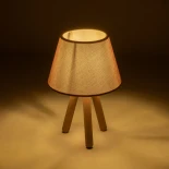 GLOBOSTAR® CAP 204-0070 Μοντέρνο Επιτραπέζιο Φωτιστικό Πορτατίφ με Ντουί 1 x E27 AC 220-240V IP20 - Καφέ & Ροζ - Μ22 x Π22 x Υ33cm