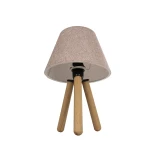 GLOBOSTAR® CAP 204-0070 Μοντέρνο Επιτραπέζιο Φωτιστικό Πορτατίφ με Ντουί 1 x E27 AC 220-240V IP20 - Καφέ & Ροζ - Μ22 x Π22 x Υ33cm