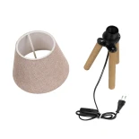 GLOBOSTAR® CAP 204-0070 Μοντέρνο Επιτραπέζιο Φωτιστικό Πορτατίφ με Ντουί 1 x E27 AC 220-240V IP20 - Καφέ & Ροζ - Μ22 x Π22 x Υ33cm