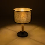 GLOBOSTAR® STRING 204-0072 Μοντέρνο Επιτραπέζιο Φωτιστικό Πορτατίφ με Ντουί 1 x E27 AC 220-240V IP20 - Μαύρο & Μπεζ - Μ24 x Π24 x Υ37cm